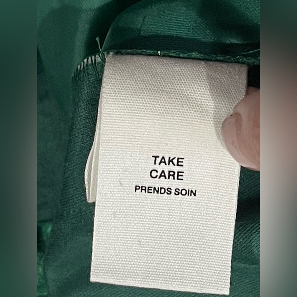 🕺🪩Avec Les Filles Green Satin Trim Trousers - Picture 7 of 8